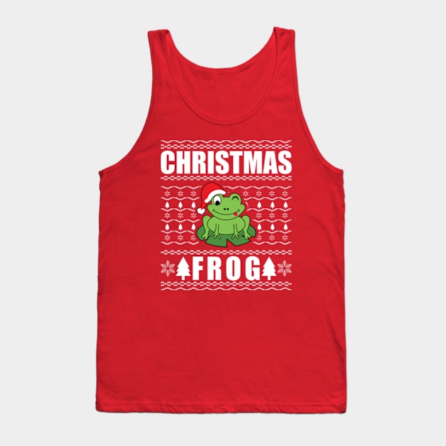 Christmas Frog Ugly Xmas Sweater Tank Top by JaiStore